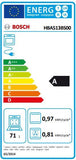 Bosch HBA513BS00 Εντοιχιζόμενος Φούρνος 71 L, Δώρο Διπλός Τηλεσκοπικός Μηχανισμός - www.cchelectro.com