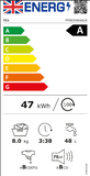 TCL FP0834WA0UK Πλυντήριο Ρούχων 8 kg
