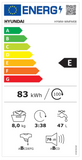 Hyundai HYWM-WMFE08 Πλυντήριο Ρούχων 8 kg