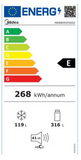 Midea MDRB593FGE02 Ψυγειοκαταψύκτης 188x70 cm