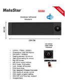Matestar MAT-3300 Infrared Ηλεκτρική Θερμάστρα Εξωτερικού Χώρου