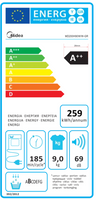 Midea MD200H90W/T-CY(SLV) Στεγνωτήριο Ρούχων 9 kg, A++