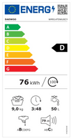 Daewoo WM914T0WU0CY Πλυντήριο Ρούχων 9 kg