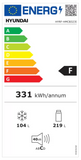 Hyundai HYRF-HMCB323I Ψυγειοκαταψύκτης 184x60 cm