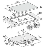 Miele KM6523FL Κεραμική Εστία 75 cm