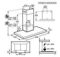 AEG DBB5960HM Απορροφητήρας Τζάκι 90cm - www.cchelectro.com