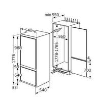 Amica BK3163 Εντοιχιζόμενος Ψυγειοκαταψύκτης