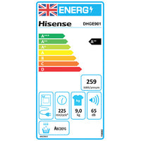 Hisense DHGE901 Στεγνωτήριο Ρούχων 9 kg