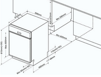 Amica EGSP147971E Ημιεντοιχιζόμενο Πλυντήριο Πιάτων