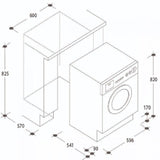 Candy CBWM814D-S  Εντοιχιζόμενο Πλυντήριο Ρούχων 8 kg, A+++ - www.cchelectro.com