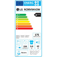 LG RC90V9AV2W Στεγνωτήριο Ρούχων 9 kg