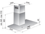 ELIT AIR Swing 60 IX Απορροφητήρας Τζάκι 950 m³ / h