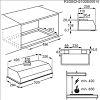 AEG DGB3523S Εντοιχιζόμενος Απορροφητήρας 330 m³ / h