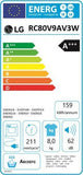 LG RC80V9AV3W Στεγνωτήριο Ρούχων 8 kg