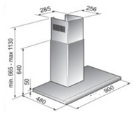 ELIT AIR RAP 90 IX Απορροφητήρας Τζάκι 850 m³ / h