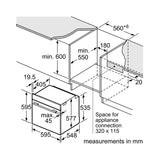 Bosch HBG632BS1 Εντοιχιζόμενος Φούρνος  71L, Δώρο Διπλός Τηλεσκοπικός Μηχανισμός - www.cchelectro.com