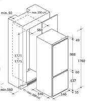 Candy CKBBF172N Εντοιχιζόμενος Ψυγειοκαταψύκτης 240 L, A+ - www.cchelectro.com