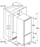 Candy CKBBF172N Εντοιχιζόμενος Ψυγειοκαταψύκτης 240 L, A+ - www.cchelectro.com